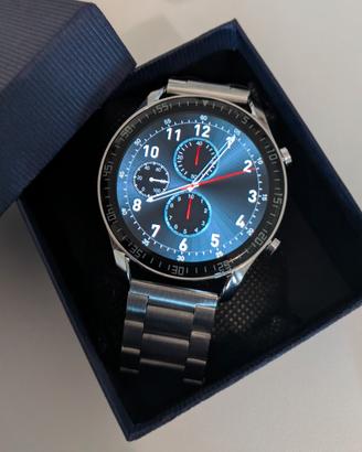 Smartwatch con cinturino in acciaio, impermeabile 