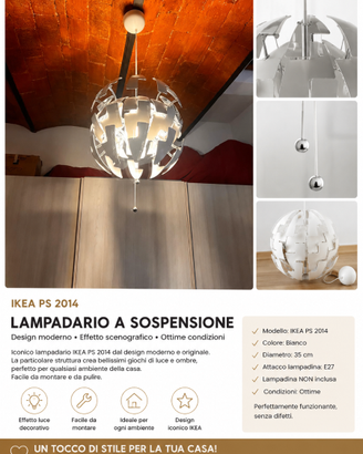 Lampadario IKEA PS 2014 Sospensione Design