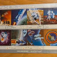 francobolli Yemen Apollo 11 e 12