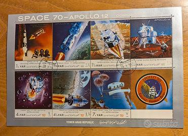 francobolli Yemen Apollo 11 e 12