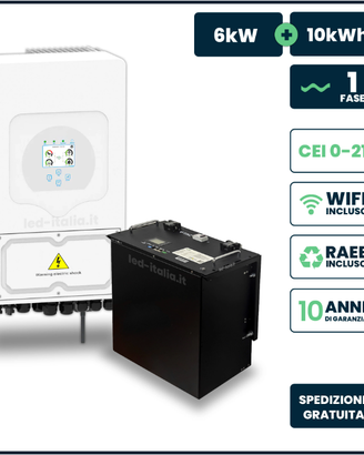 KIT INVETER DEYE 6kW + BATTERIA 9.6kW