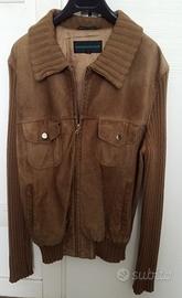 Giubbotto vintage, lana e camoscio, taglia 52.