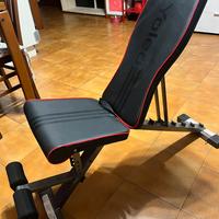 Panca e due set di manubri con pesi