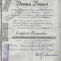 1942 TECNOMASIO ITALIANO BROWN BOVERI * azione