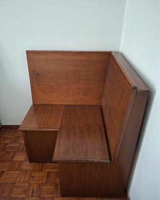 Cassapanca angolare in legno massello