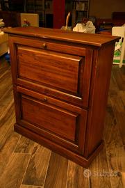 Scarpiera classica 2 ante in legno -Arte Povera
