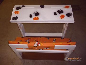 Banco da studio intagliato da artigiano 6-8 anni