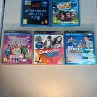 Lotto 5 Giochi PS3 PlayStation Move- Sport e Danza