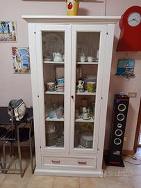 Vetrina/credenza legno bianca