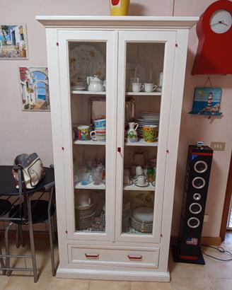 Vetrina/credenza legno bianca