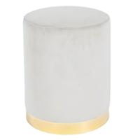 Pouf in velluto con base dorata
