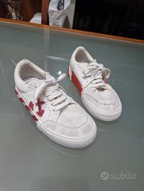 Scarpe Off-White Bambino Bianche Rosse