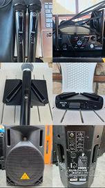 cassa da 550 watt più microfoni 
