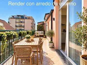 Loano grande bilocale ultimo piano con terrazzo