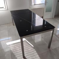 Tavolo allungabile cristallo nero 140x90 a 200x90