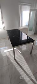 Tavolo allungabile cristallo nero 140x90 a 200x90