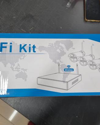 Kit videosorveglianza WiFi NVR + 3 telecamere 3MP