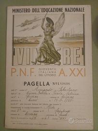 pagella scolastica 1943