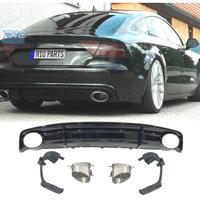 DIFFUSORE AUDI A7 S LINE 16-18 LOOK RS7 NERO LUCID