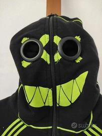 Felpa sarabanda monster goggle nera e fluo 10 anni