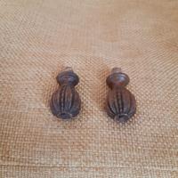 Pomoli legno a forma  seme di papavero  coppia