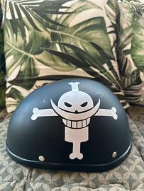 Casco vintage demi-jet con adesivo One Piece
