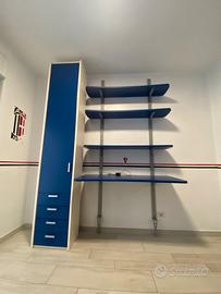 SET SCRIVANIA E LIBRERIA SOSPESA 