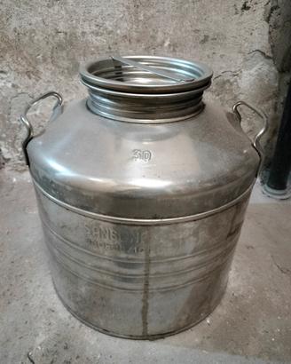 Bidone Sansone in acciaio inox 30 litri con manici