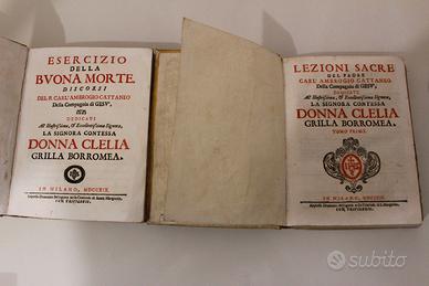 Libri Religiosi Antichi Dedicati Clelia Borromeo