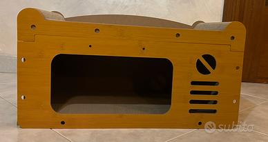 Tira graffi per gatti in legno e cartone pressato