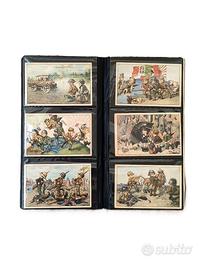 Rare cartoline satiriche 1941 firmate A.Bertiglia