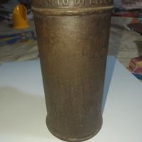 Misurino olio d'epoca in lamina di ferro stagnata