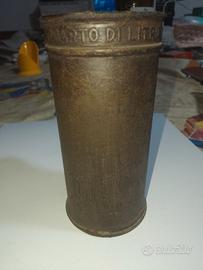 Misurino olio d'epoca in lamina di ferro stagnata