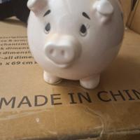 Salvadanaio in ceramica vintage