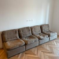 Divano modulare vintage zanotta piuma modernariato