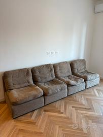 Divano modulare vintage zanotta piuma modernariato