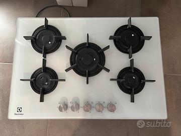 Piano Cottura Electrolux a Gas in Vetro Bianco