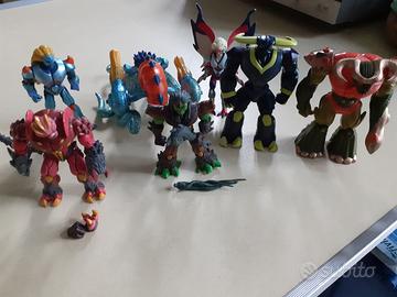 GORMITI giganti insieme 6 personaggi 20/30 cm