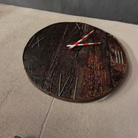 Orologio artigianale 1 m – legno antico e ferro