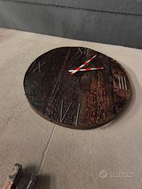 Orologio artigianale 1 m – legno antico e ferro