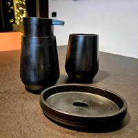 Set bagno 3 pezzi nero