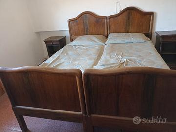letto matrimoniale in legno massello 