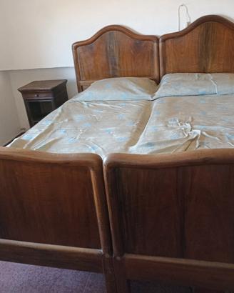 letto matrimoniale in legno massello 