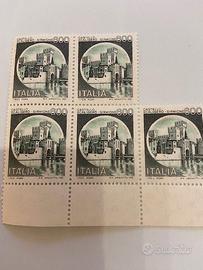 Francobolli 600 lire Castello Scaligero Sirmione