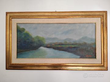 Dipinto artistico con cornice in legno