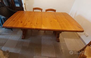 Tavolo fratino allungabile in pino tinta
miele