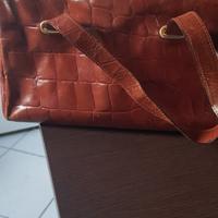 BORSA PELLE MARRONE 