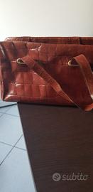 BORSA PELLE MARRONE 