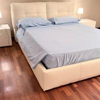 Letto matrimoniale, 160x190 eco pelle con cassone