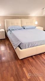 Letto matrimoniale, 160x190 eco pelle con cassone